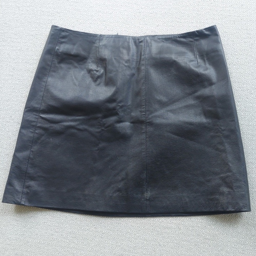 BB Dakota Skirt Womens 6 Black‎ BG39172 Leather Mini A-Line Casual Chic